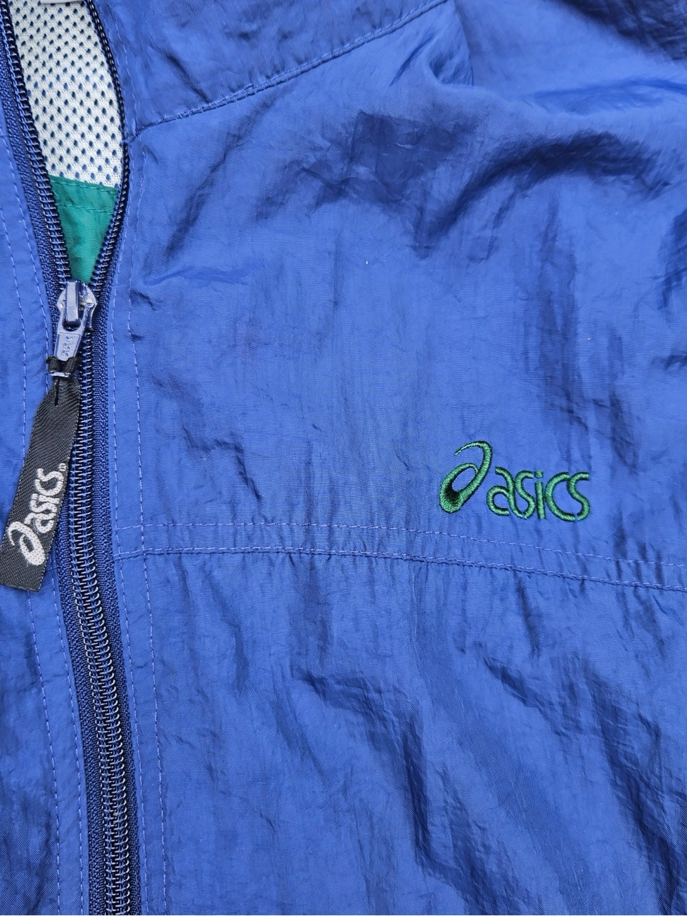 VINTAGE Asics Zip-Up Windbreaker Jacket - Picture 4 of 16